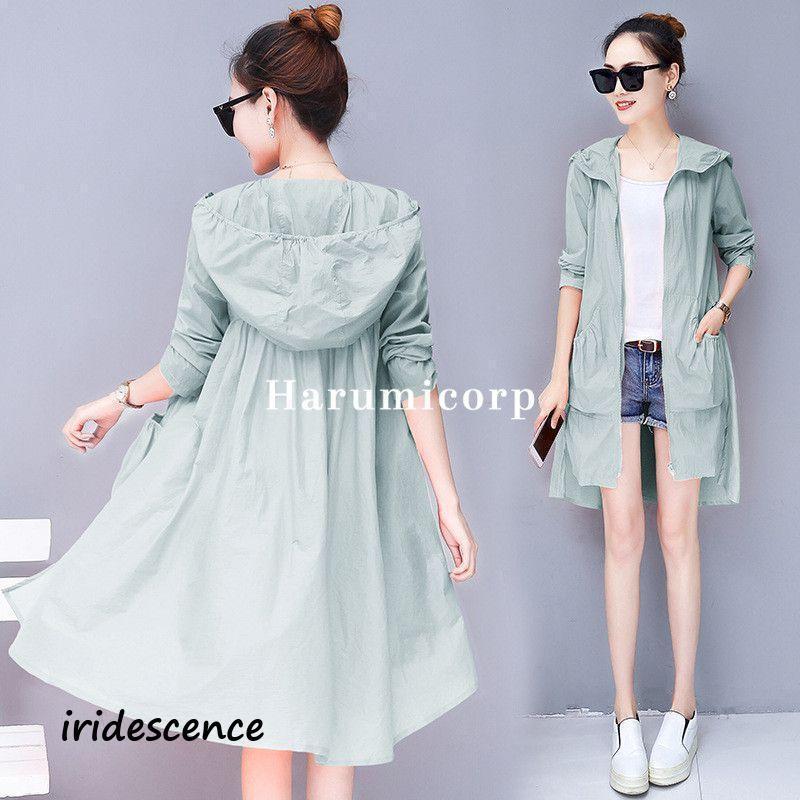 UVパーカー レディース UVカットパーカー ラッシュガード 長袖 パーカー ロング丈 接触冷感 紫外線対策 日焼け防止 日除け 羽織り 吸汗速乾 大きいサイズ 体型カ