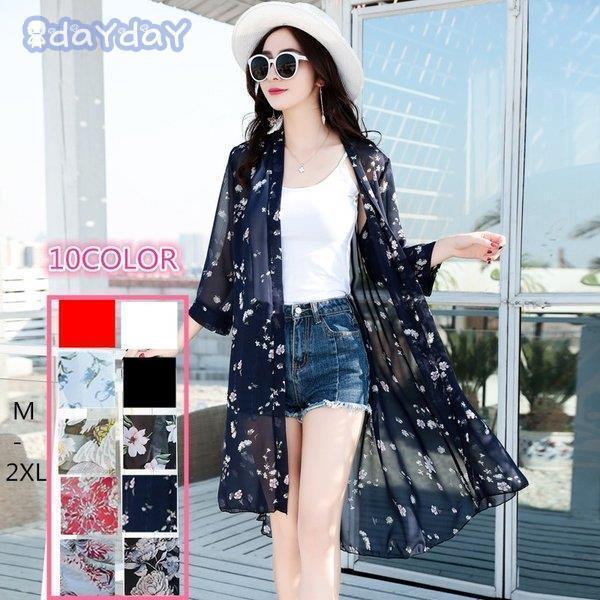 レディースカーディガンシフォンシャ...