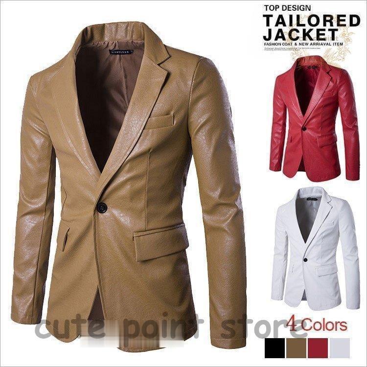 レザージャケット メンズ テーラードジャケット 革ジャケット ライダースジャケット レザーコート アウター シングル 防寒 秋冬