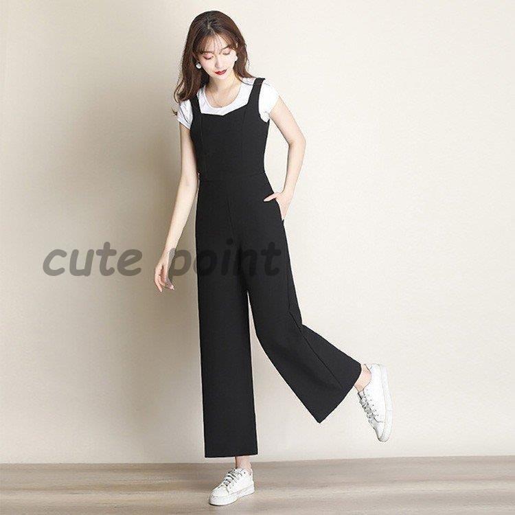 サロペット オーバーオール パンツ レディース 九分丈 ワイトパンツ 綿 春 夏 ロング ズボン 無地 大きいサイズ サロペット オシャレ 着痩せ 30代 40代 50代