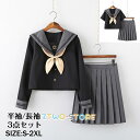 女子高生 制服 セーラー服 女子高校生 学生服 半袖/長袖 セットアップ 上下セット JK制服 文化祭 学園祭 可愛い 蝶ネクタイ付き ハロウィン イベント(4)