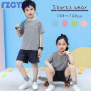 キッズ スポーツウェア 男の子 女の子 男女兼用 運動着 上下セット 半袖Tシャツ ハーフパンツ セットアップ Tシャツショーツセット 速乾 通気 動きやすい