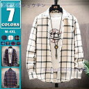 カジュアルシャツ メンズ ネルシャツ シャツ メンズシャツ 長袖 長袖シャツ チェックシャツ トップス 秋物