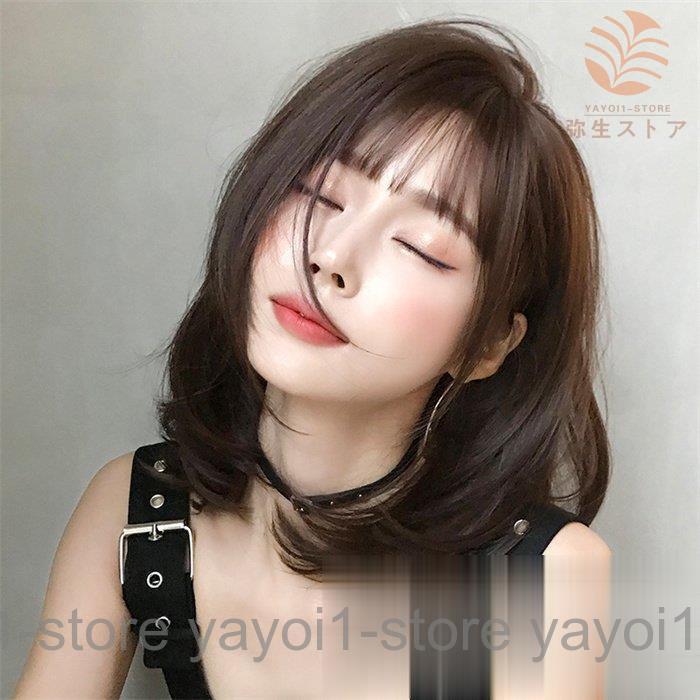 ウィッグ カツラ 女性用 ボブ ショート 自然 フルウィッグ コスプレ レディース かつら ヘア 調節可能 ..