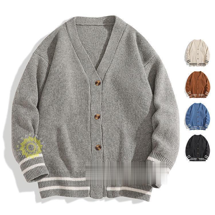 カーディ メンズ ニットカーディ ニットセーター 無地 ニットジャケット ニットソー ゆったり 秋冬 通勤 通学