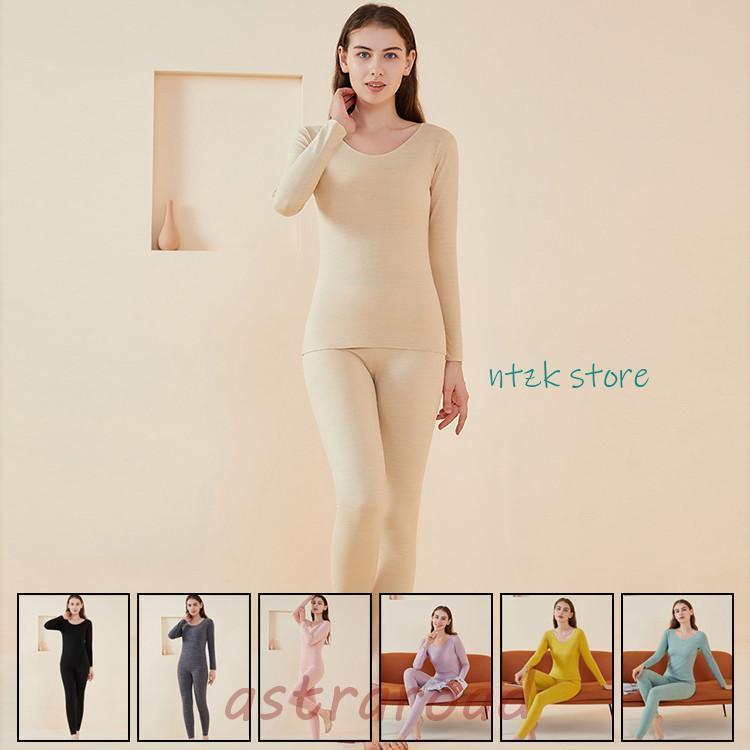 上下セット 秋冬 レディースインナー 女性用 インナーウェア 　肌着 アンダーウェア 長袖シャツ 防寒インナー 暖かい 下着 保温タイツ トップス(4)