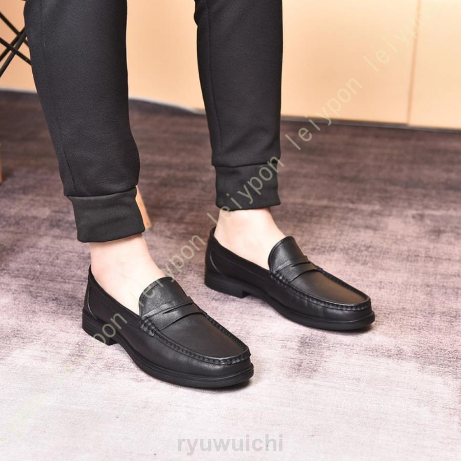樂天商城 - ローファー スリップオン メンズ ドライビングシューズ 皮革 モカシン 靴 ビジネスシューズ カジュアルシューズ 紳士靴 軽量 メンズシューズ 春夏秋冬