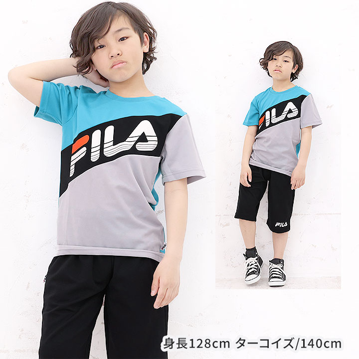 �ե��� t����� Ⱦµ �ϡ��եѥ�� ���㡼�� �岼 ���åȥ��å� ���å� ����˥� �ˤλ� 130cm 140cm 150cm 160cm �Ҷ��� �ȥåץ� �ܥȥॹ T�����Ľղ� ȾµT����� ����С����졼 ���������� FILA