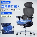 ★25%OFF 楽天スーパーSALE限定★ オフィスチェア FlexiSpot C8 デスクチェア メッシュ 背もたれ リクライニング 立体ランバーサポート チェア 3Dヘッドレスト メッシュチェア 3Dアームレスト 肘付き ハイバックチェア ブラック おしゃれ 高級 人間工学