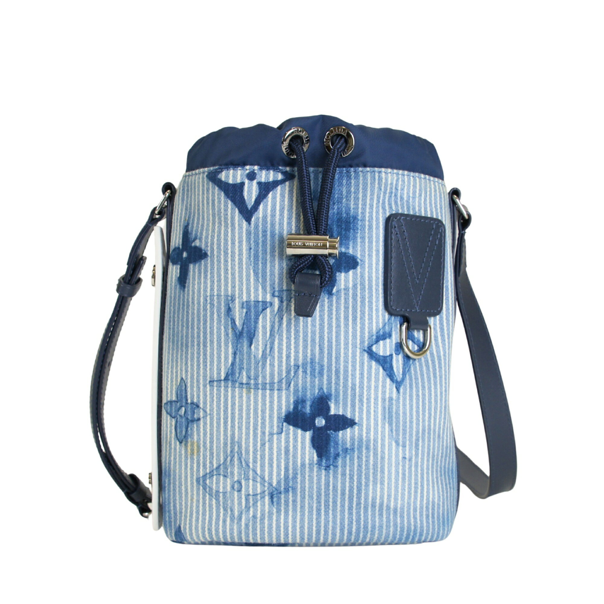 乐天商城 - LOUIS VUITTON ルイヴィトン M57830 モノグラム ウォーターカラー サック マラン カバン ポーチ 斜め掛け ポシェット 巾着 ショルダーバッグ レザー キャンバス ユニセックス ブルー