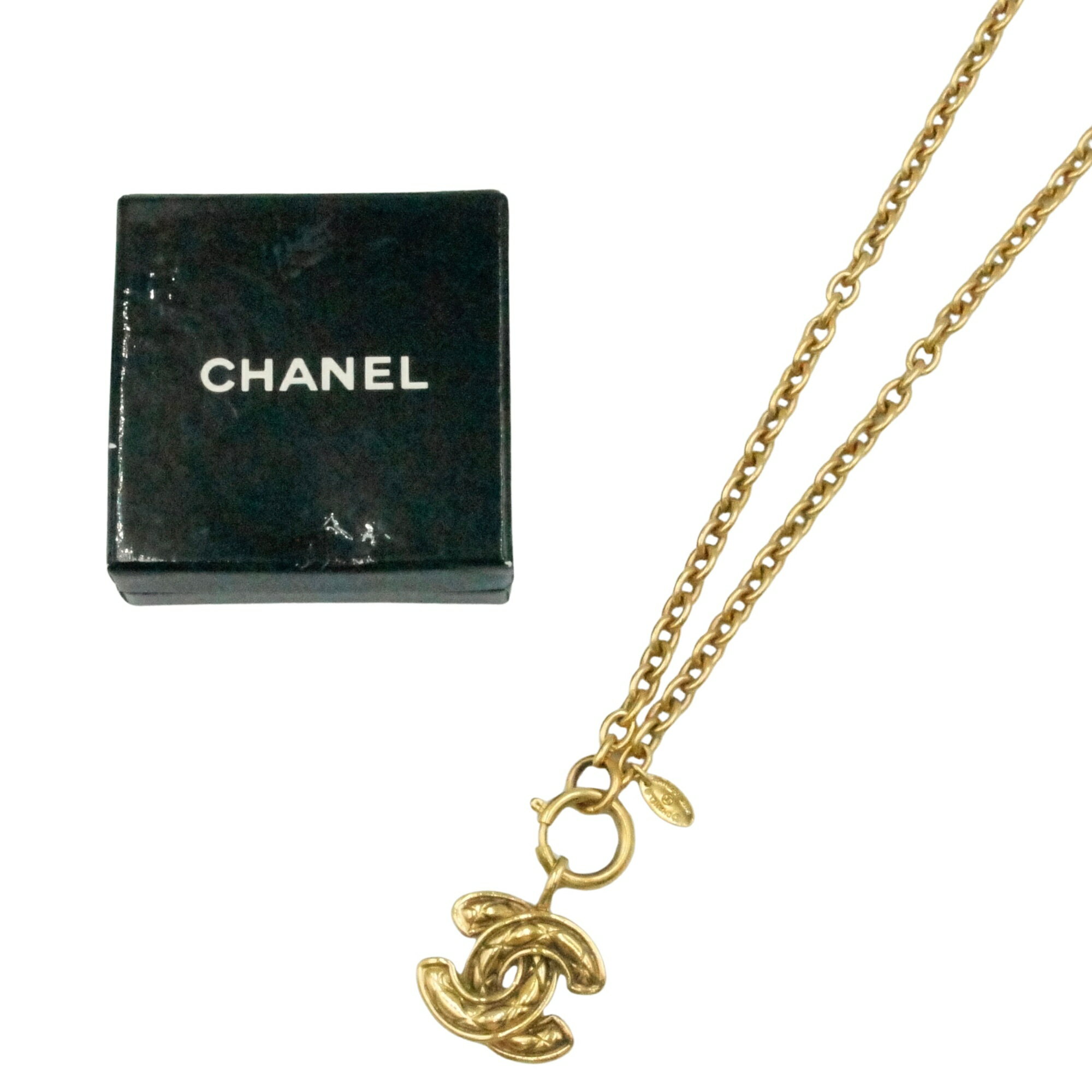 乐天商城 - CHANEL シャネル ココマーク ネックレス マトラッセ GP ゴールド レディース チェーン ネックレス ヴィンテージシャネル アンティーク