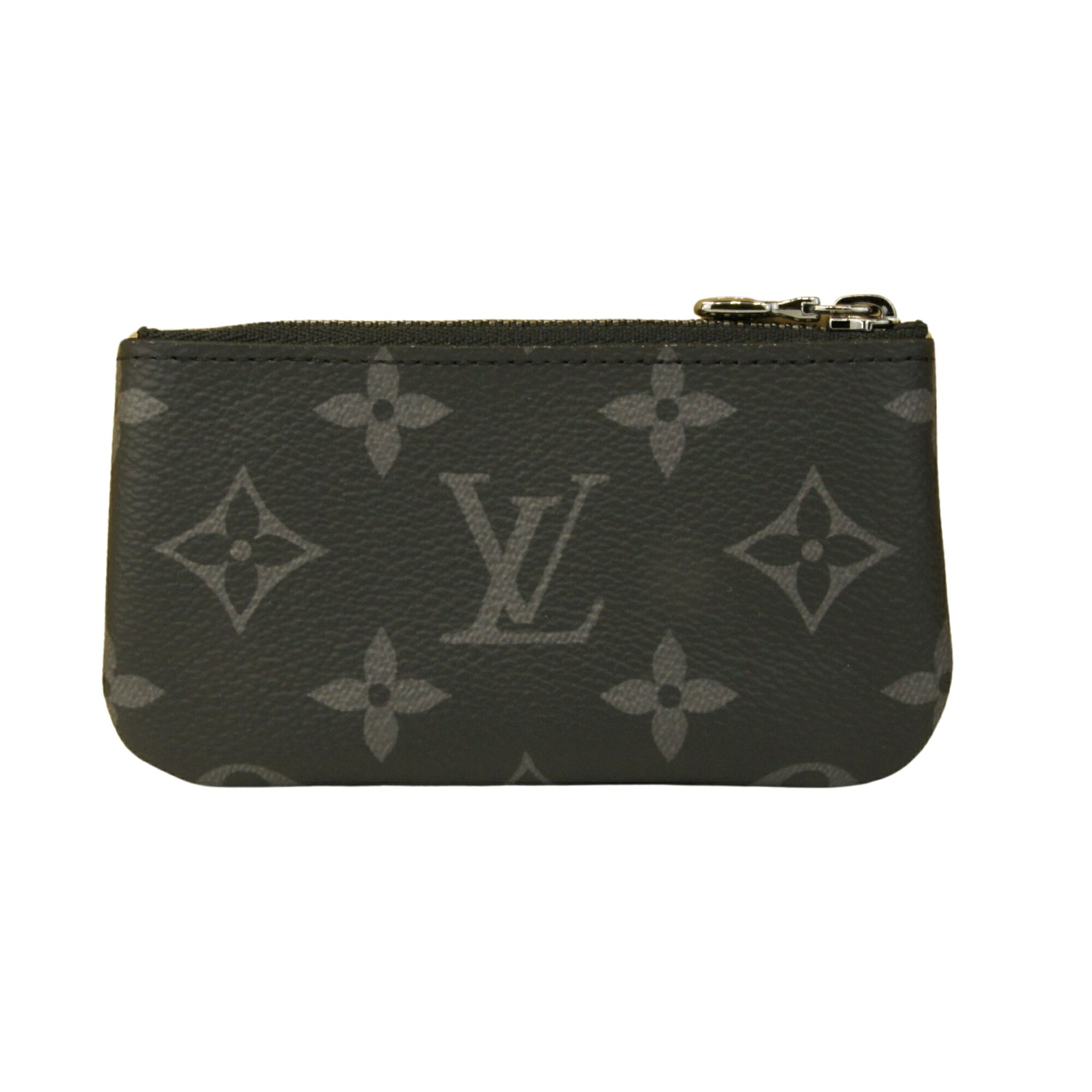 ロデスター 楽天市場店の【中古】LOUIS VUITTON ルイヴィトン ポシェットクレ モノグラムエクリプス バイカラー キーケース コインケース メンズ レディース ブラック グレー 小銭入れ｜アングル3