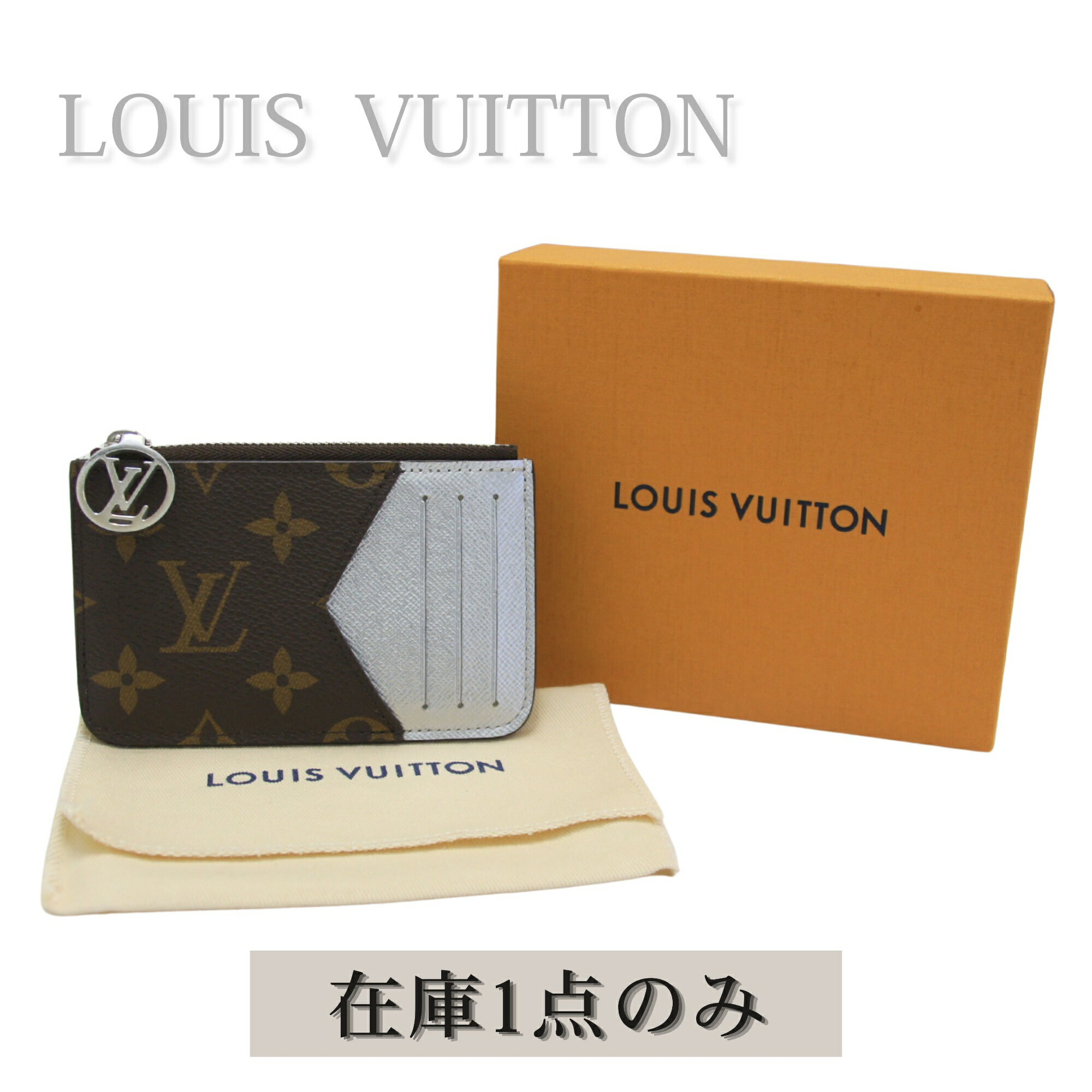 乐天商城 - 【中古】LOUIS VUITTON ルイヴィトン フラグメントケース コインカードホルダー メンズ レディース カードケース コインケース 小銭入れ コンパクトウォレット ミニ財布 モノグラム ブラウン シルバー M26655