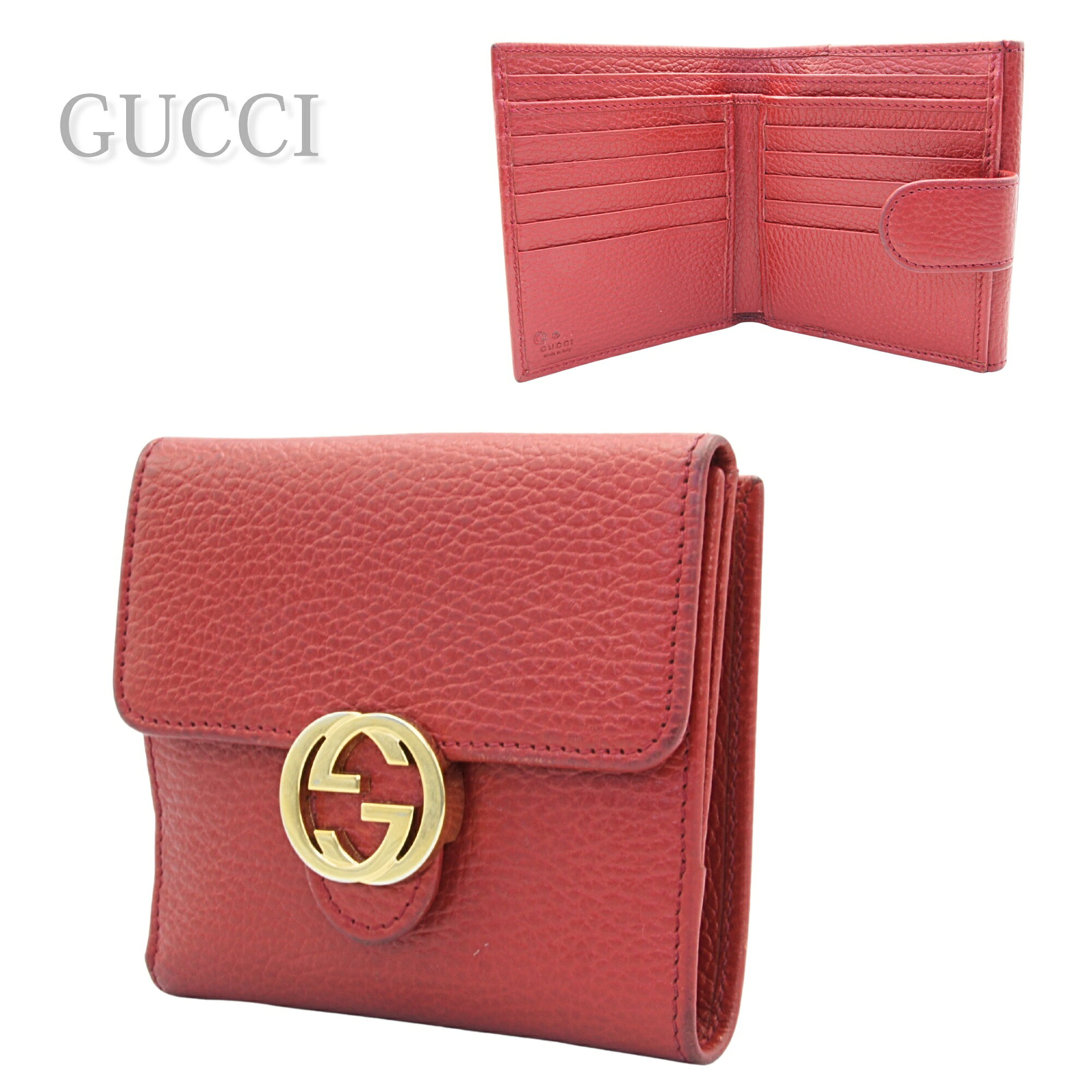 楽天市場】gucci 二つ折り財布 赤の通販