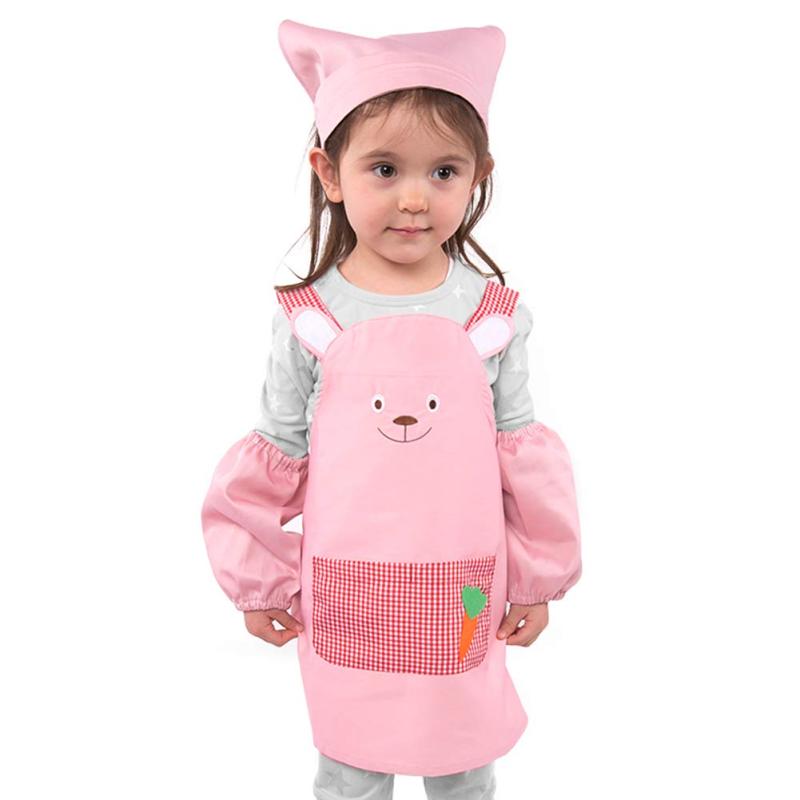 エプロン 子供 三角巾 アームカバー 付き 3点 セツト キッズエプロン 女の子 調理実習 幼稚園 保育園 ..