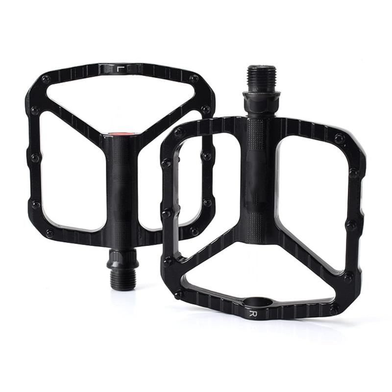 HOUSON 自転車ペダル、9/16インチ アルミ製自転車ペダル、ワイドプラットフォームペダル、電動自転車、マウンテンバイク、ロードバイク用マウンテンバイクペダル