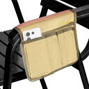 TOCCOOL 2枚セットキャンプと車椅子手すり収納袋-カーキキャンバス収納袋、ポケット付き、折りたたみ椅子、芝生椅子、歩行者補助器、アウトドア使用に適している(4)
