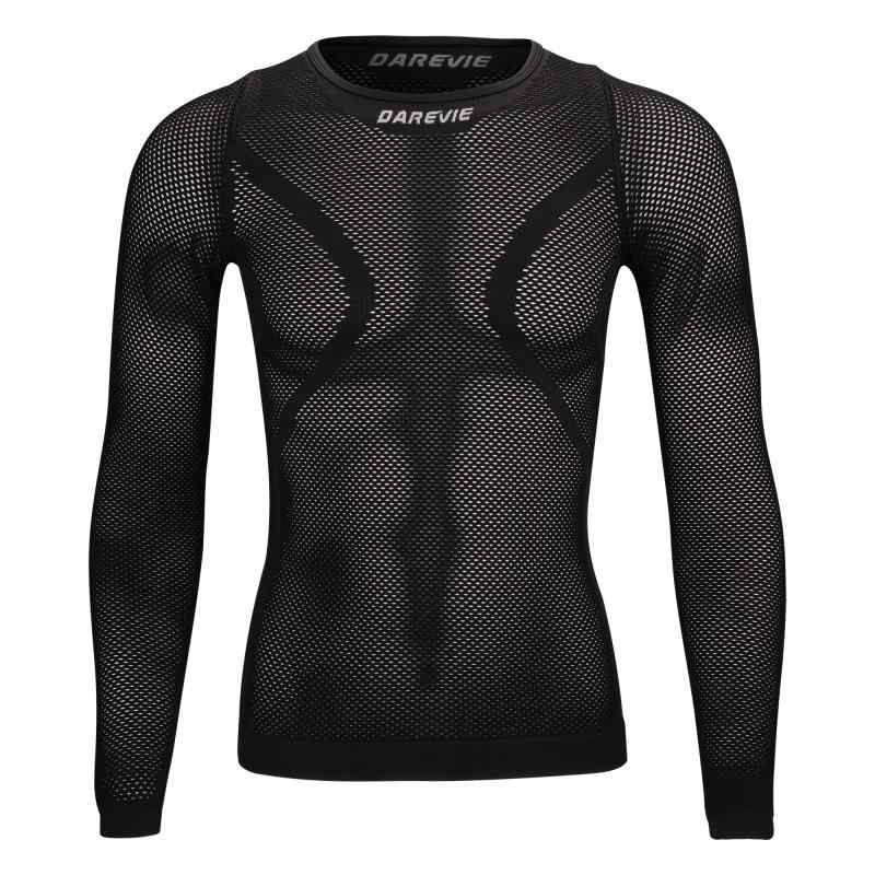 [Darevie] 【ダレビー】アンダーシャツ インナー 長袖 メンズ メッシュシ 春夏秋冬 ランニング アウトドア 自転車 スポーツ 服 高弾性 吸汗速乾 通気 抗菌防臭 クール