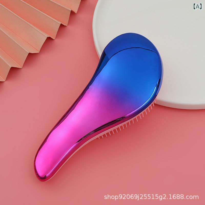 ヘアブラシ レディース 携帯用 高級感 美髪用 クッション付き グラデーション メイクツール 普段使い 軽量 伸縮性 吸湿速乾 接触冷感 綿素材 再生繊維x3