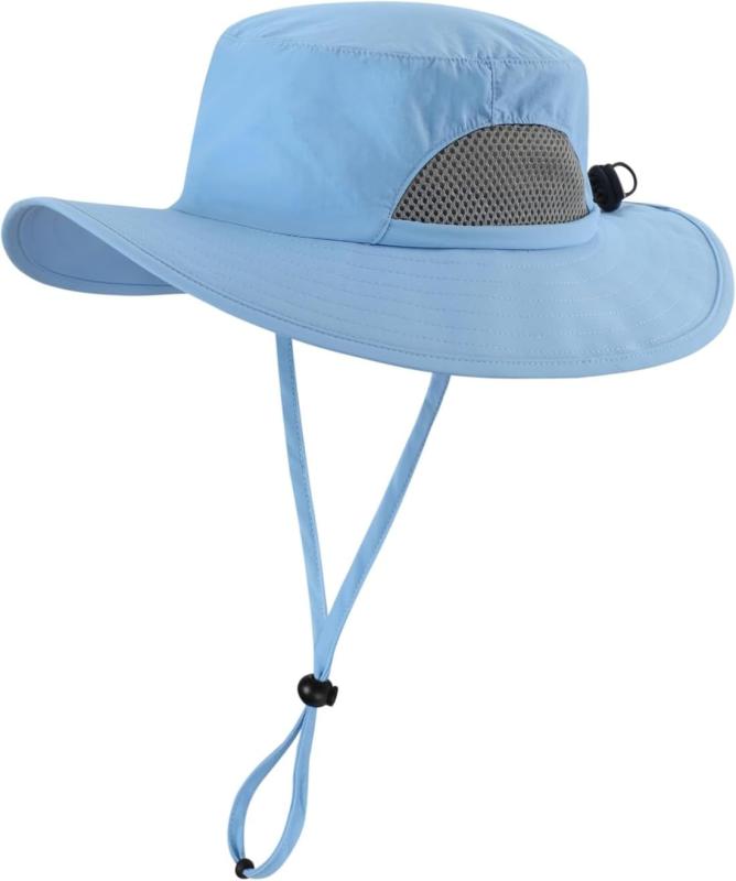 [Connectyle] 幼児 キッズ つば広 サファリハット 日よけ帽子 メッシュ UVカット ハット