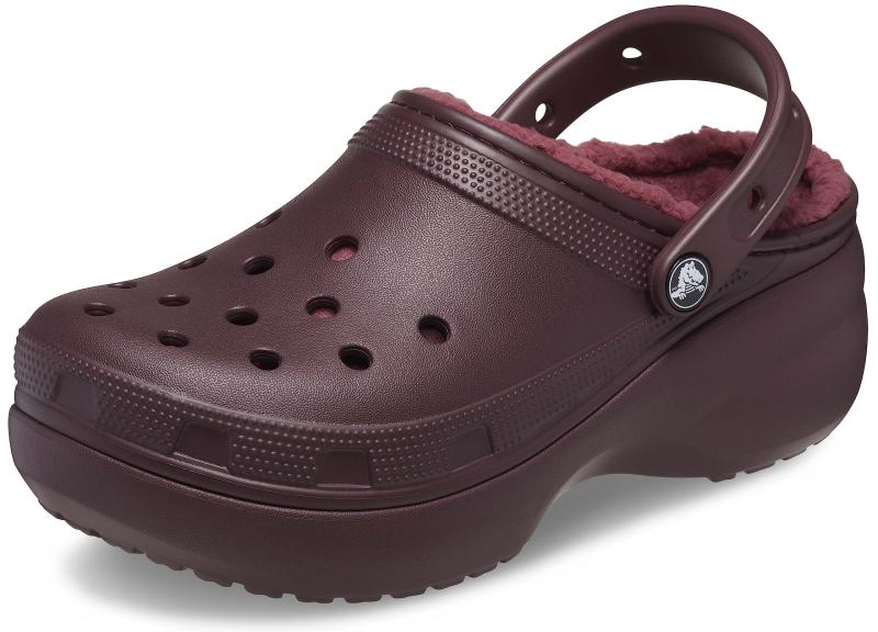 [Crocs] レディース クラシック プラットフォーム ラインド クロッグサンダル
