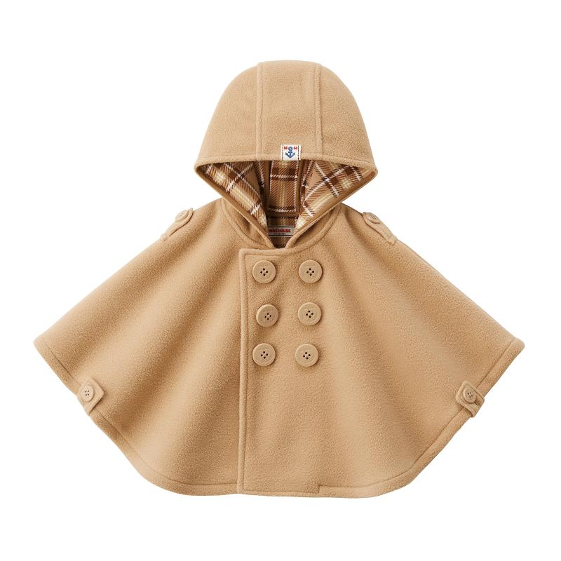 [ミキハウス] マント ケープ ポンチョ アウター フリース 無地 日本製 男の子 女の子 ベビー キッズ 赤ちゃん ベビー服 子供服 10-3860-491 フリー(70-90cm) 2