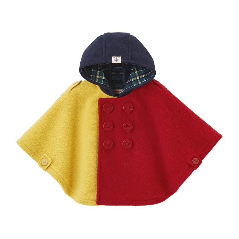 [ミキハウス] マント ケープ ポンチョ アウター フリース 無地 日本製 男の子 女の子 ベビー キッズ 赤ちゃん ベビー服 子供服 10-3860-491 フリー(70-90cm) 3