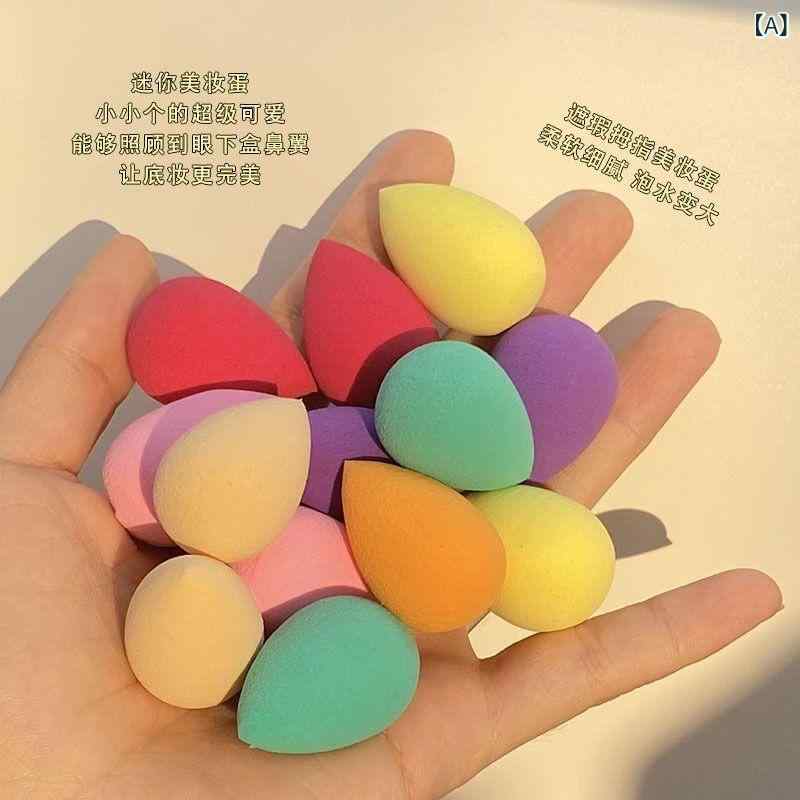 Other - メイクアップ スポンジ ミニ 海綿 エッグ 水滴形 瓢箪形 パウダー パフ 小さいサイズ コンシーラー ファンデーション 肌に優しい 使いやすい 軽量 伸縮性x100