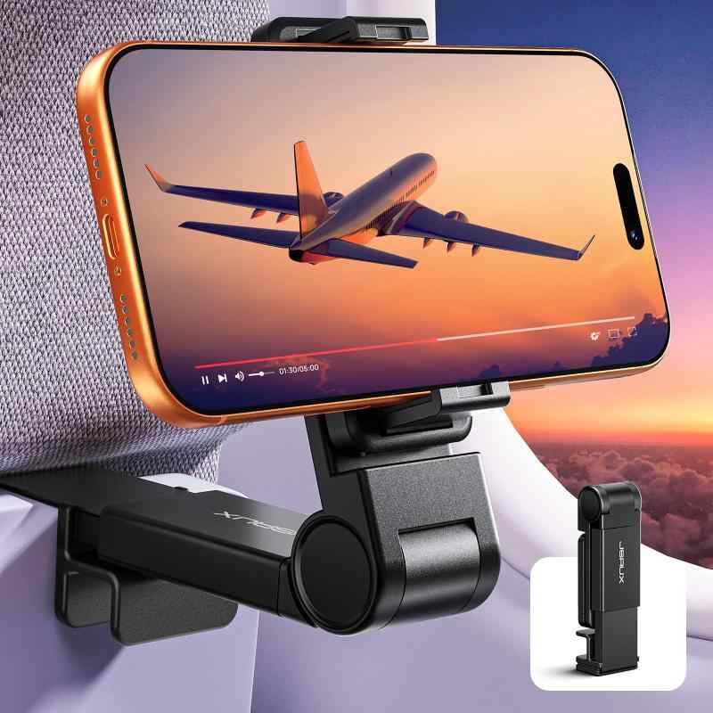 JSAUX 飛行機旅行必需品 飛行機電話ホルダー 360度回転飛行機電話ホルダー ユニバーサルフライト飛行機電話マウント ハンズフリー旅行電話ホルダー loeuf-10008873 loeuf サンプル画像2