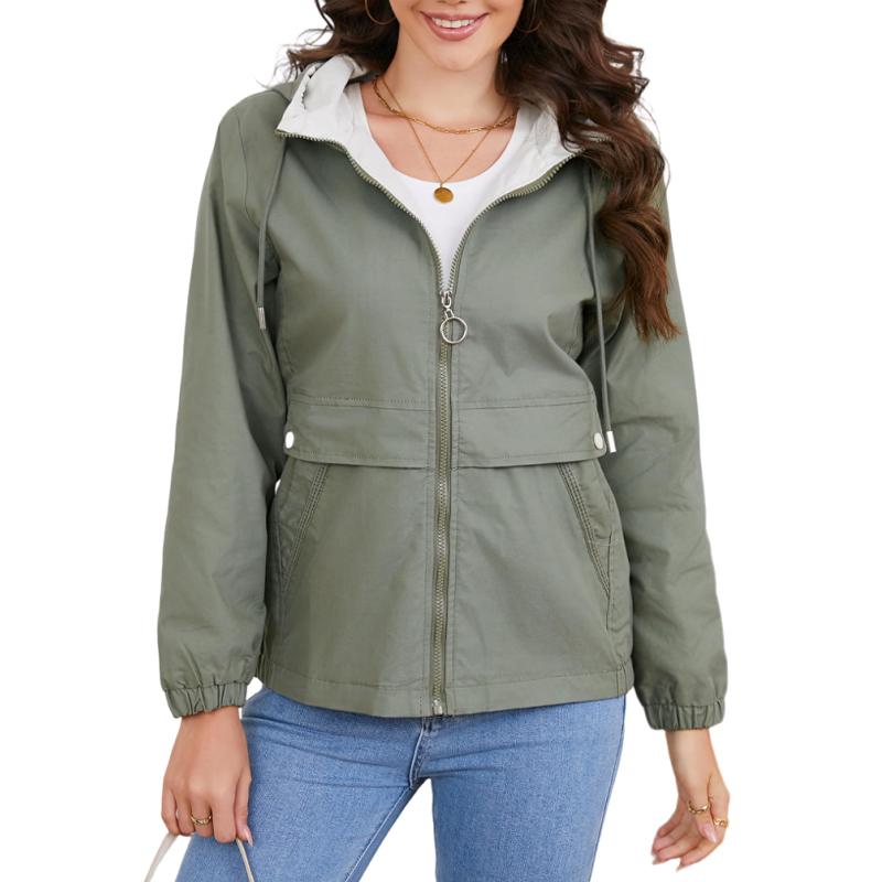 [Kayiyasu] トレンチコート レディース スプリングコート 防水 防風 アウター コート 通勤 カジュアル 春 秋 体型カバー 大きいサイズ M-3XL