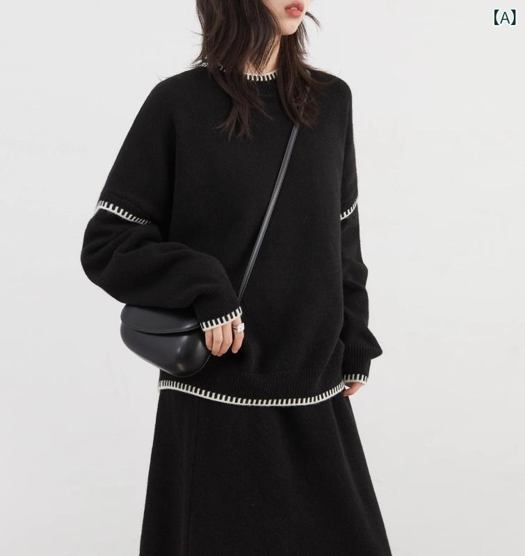 ニット カーディガン Tシャツ ワンピース おしゃれ カジュアル かわいい 韓国 レディース 服 秋冬 秋服..