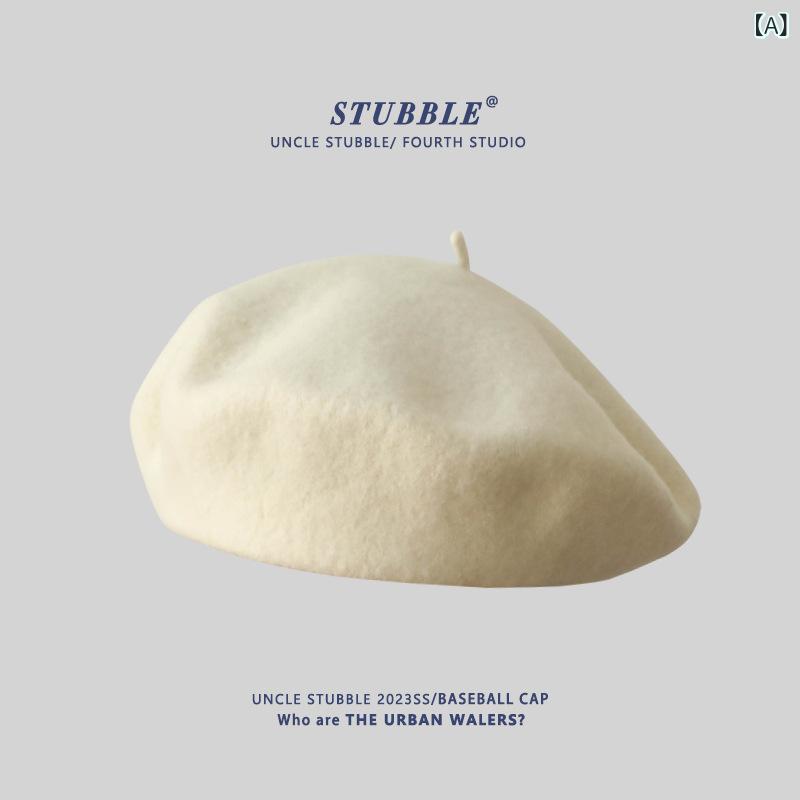 ベレー帽 ウール生地 ウール フェルト ソフト 柔らかい 帽子 レディース 色豊富 シンプル 秋冬 防寒 あったかい おしゃれ かわいい アレンジ豊富 頭 保温