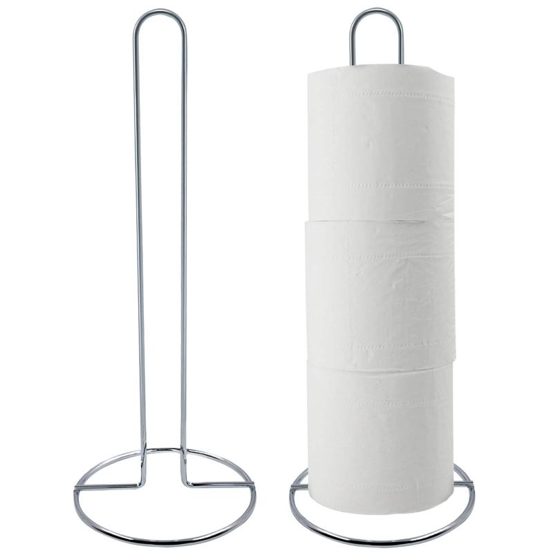 トイレットペーパーホルダー 2個 自立式トイレットペーパーロール収納ホルダー バスルーム/キッチン収..
