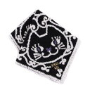 ANNA SUI (アナスイ) タオルハンカチ (ブラック / 約25cm) 猫 猫柄 ハンカチタオル ハンドタオル レディース ハンカチ (綿100%)109...