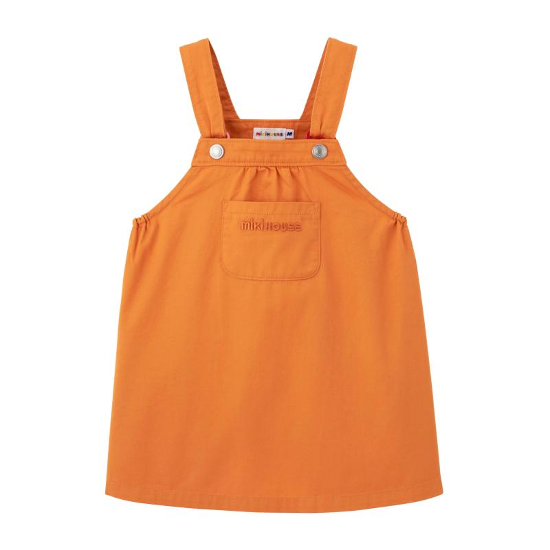 [ミキハウス] WEB ジャンパースカート スカート ロゴ 無地 綿100％ 女の子 ベビー キッズ ベビー服 子..