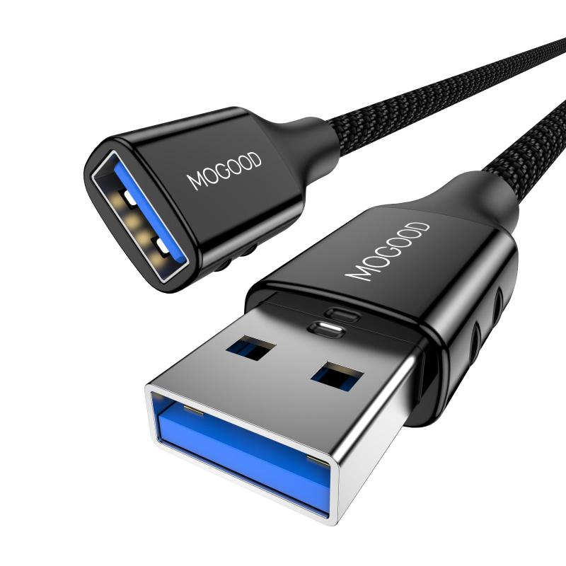 MOGOOD USB 3.0拡張ケーブル、USB拡張コード、タイプA拡張器、タイプA男性から女性5Gbpsのデータ転送、ライト、PC、ラップトップ、タブレット、マックブックと互換性