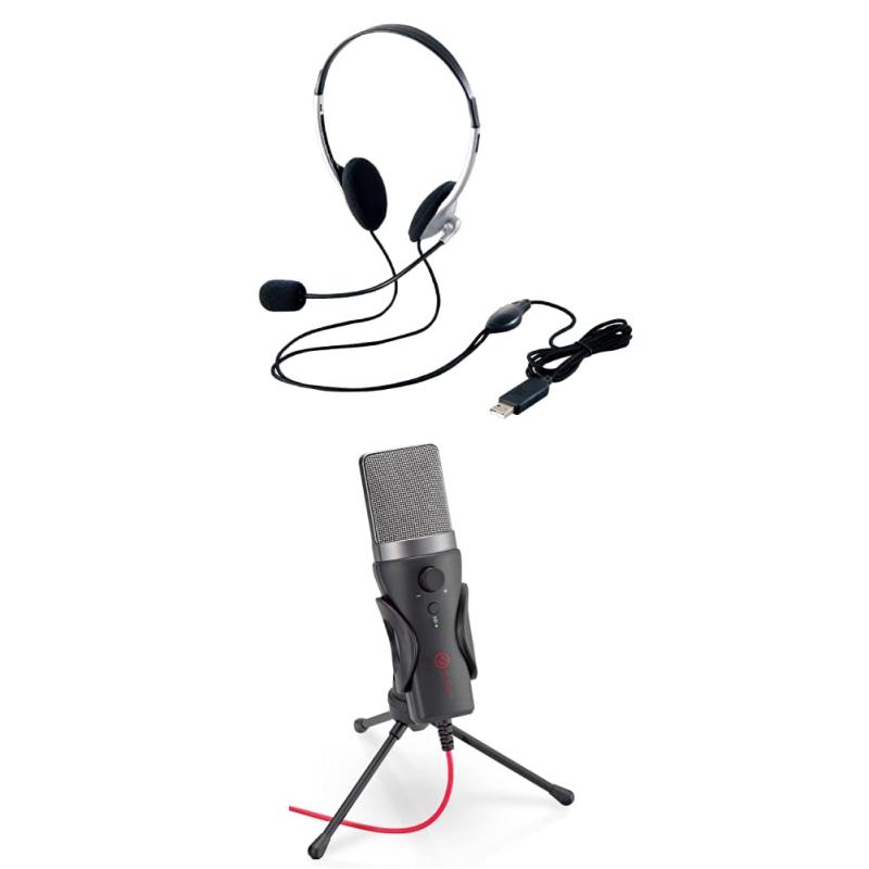 エレコム ヘッドセット マイク USB シルバー HS-FBE01USV