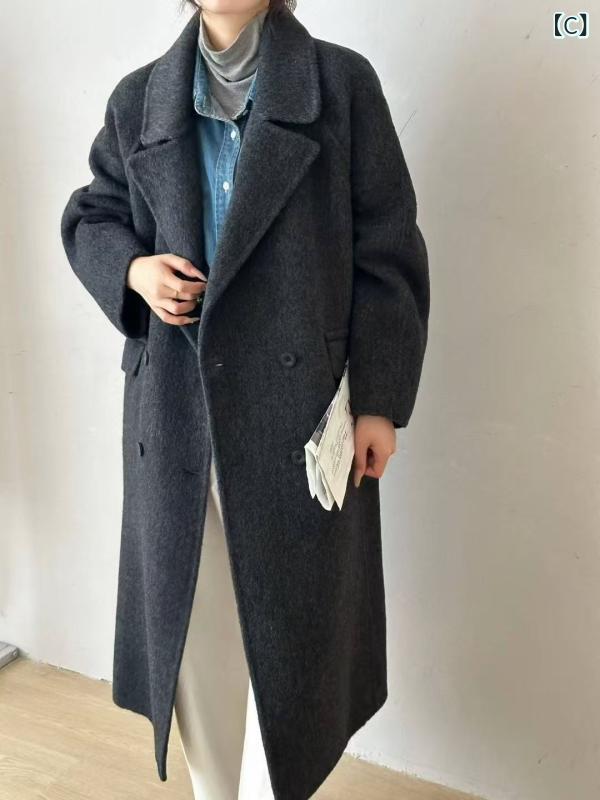 2025 レディース ファッション 秋冬 コート ロングコート ウールコート きれいめ 大人 女性 トレンチコート ミディアム ロング 丈