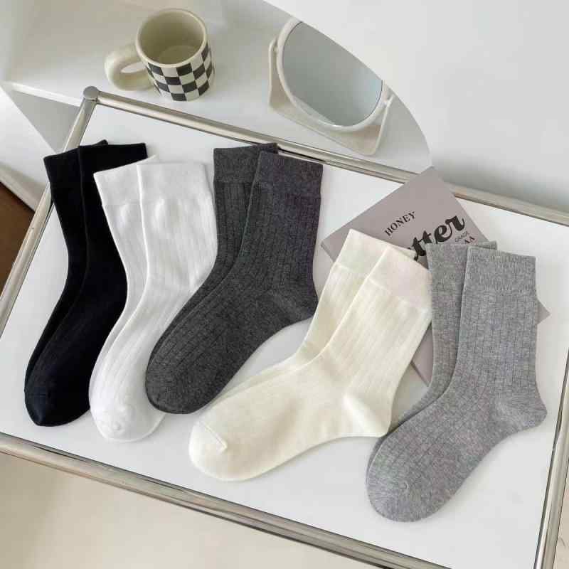厳選 秋 用 ソックス 女性 用 万能 ミドル 丈 ソックス 韓国 重ね 履き ソックス ...