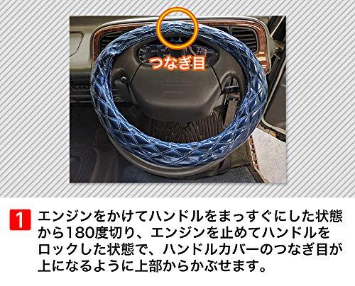 loeufのviz ハンドルカバー ブルーテックキャンター 和彫ブラック LS｜アングル3