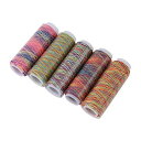 5本 手縫い糸 縫い糸 多色 裁縫 手芸 刺繍用糸 ジーンズステッチ糸 ソーイング糸セットグラデーション縫製キルティング スプール 衣類アクセサリー