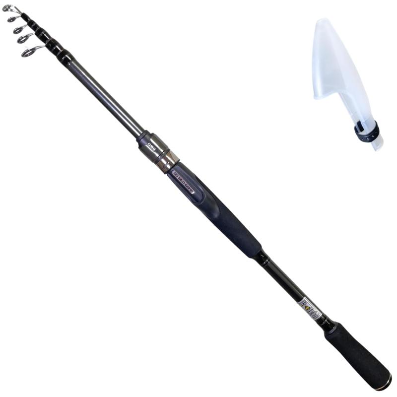 【TACKLAND】 高コスパ ガイド固定 振出式カーボンロッド S180M S210M S240M S270M スピニングロッド テレスコロッド コンパクトロッド トラベルロッド 竿袋付き