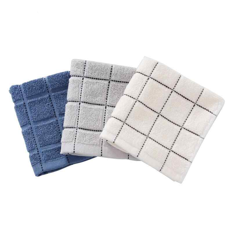 Alutaio ハンカチ タオル ハンドタオル 3枚セット 約25×25cm ホネイビー・グレー・ベージュ コットン100% ふわふわ 柔らかい タオル地 シン...