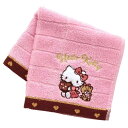 ハローキティ タオルハンカチ イチゴチョコ (ピンク) 婦人 レディース タオル ハンドタオル 約25cm 000838-0013-01