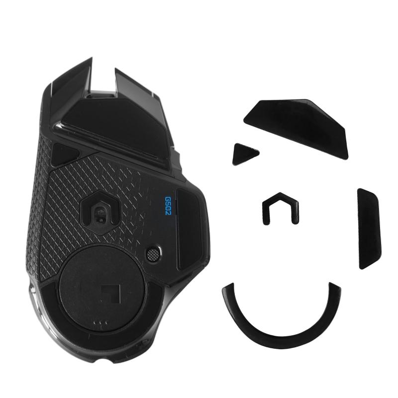 kwmobile マウスフィート Logitech G502 wireless 対応 マウスソール - 交換用 ステッカー 滑り強化 黒色