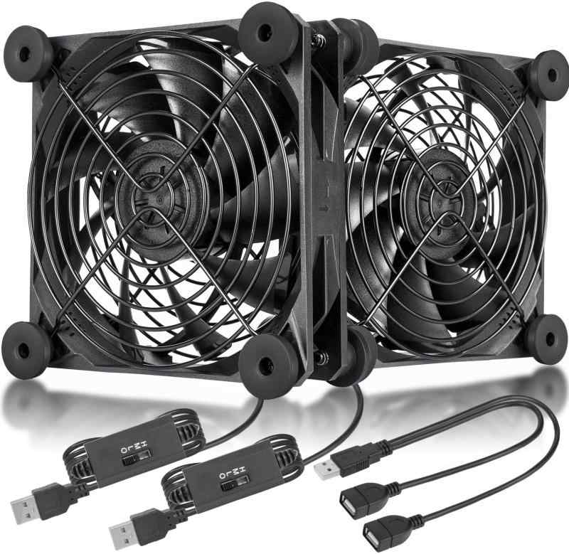 upHere USB 冷却ファン PCケースファン 静音タイプ