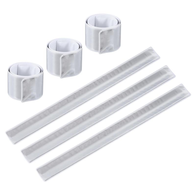 PATIKIL 反射スラップバンド 6個 リフレクターバンドスナップブレスレットアームバンド 夜 ジョギング サイクリング ランニング ハイキング用 高い視認性 安全リフレクターリストストラップ(4)