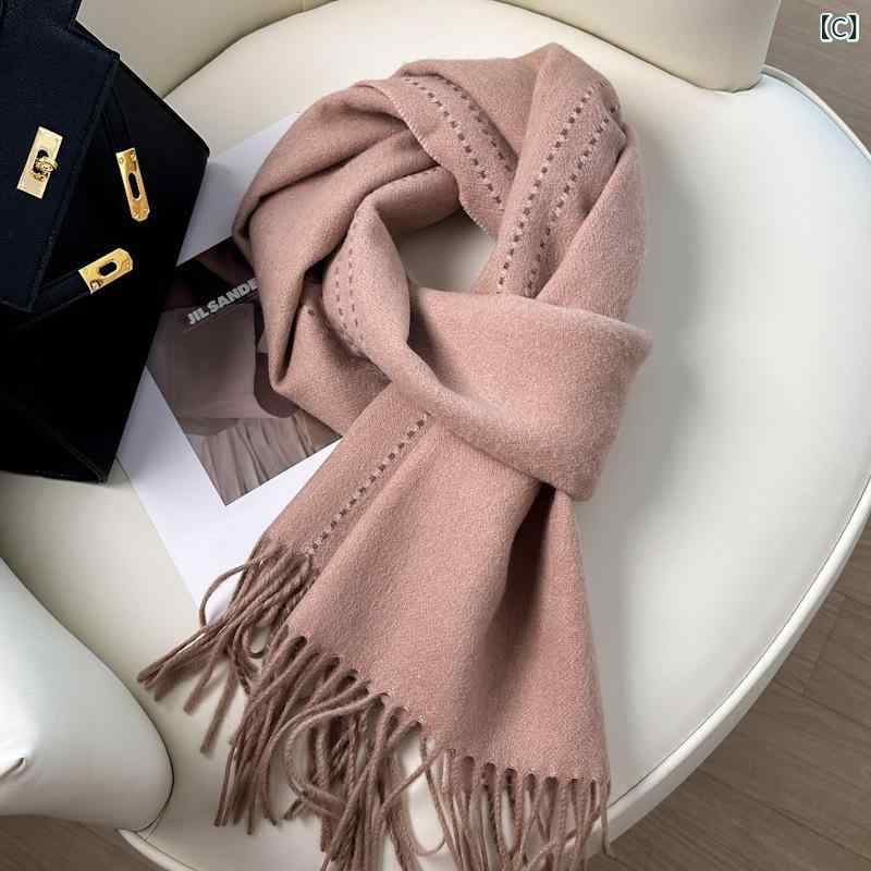 マフラー ストール ショール ネックウォーマー ウール 羊毛 レディース 婦人 女性 小物 秋冬 あったかい おしゃれ 高見え 防寒 もこもこ