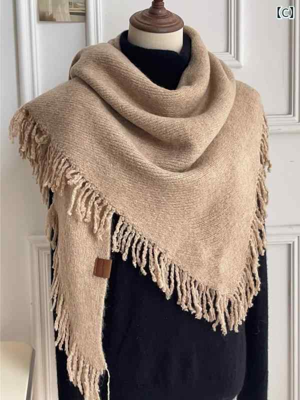 マフラー ストール ショール ネックウォーマー ウール 羊毛 レディース 婦人 女性 小物 秋冬 あったかい おしゃれ 高見え 防寒 もこもこx2