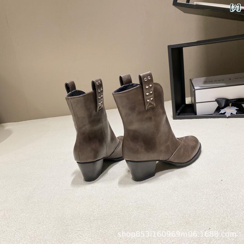 ロングブーツ ロング ブーツ 靴 シューズ レディース ヒール ローヒール 脚長 秋冬 高見え